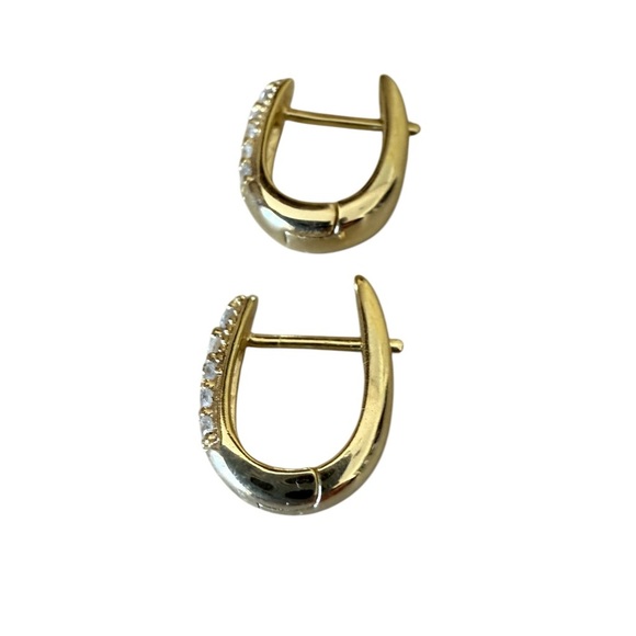 Delicate Accent Gold Plated Hypoallergenic Hoop Small Earrings - Picture 5 of 5